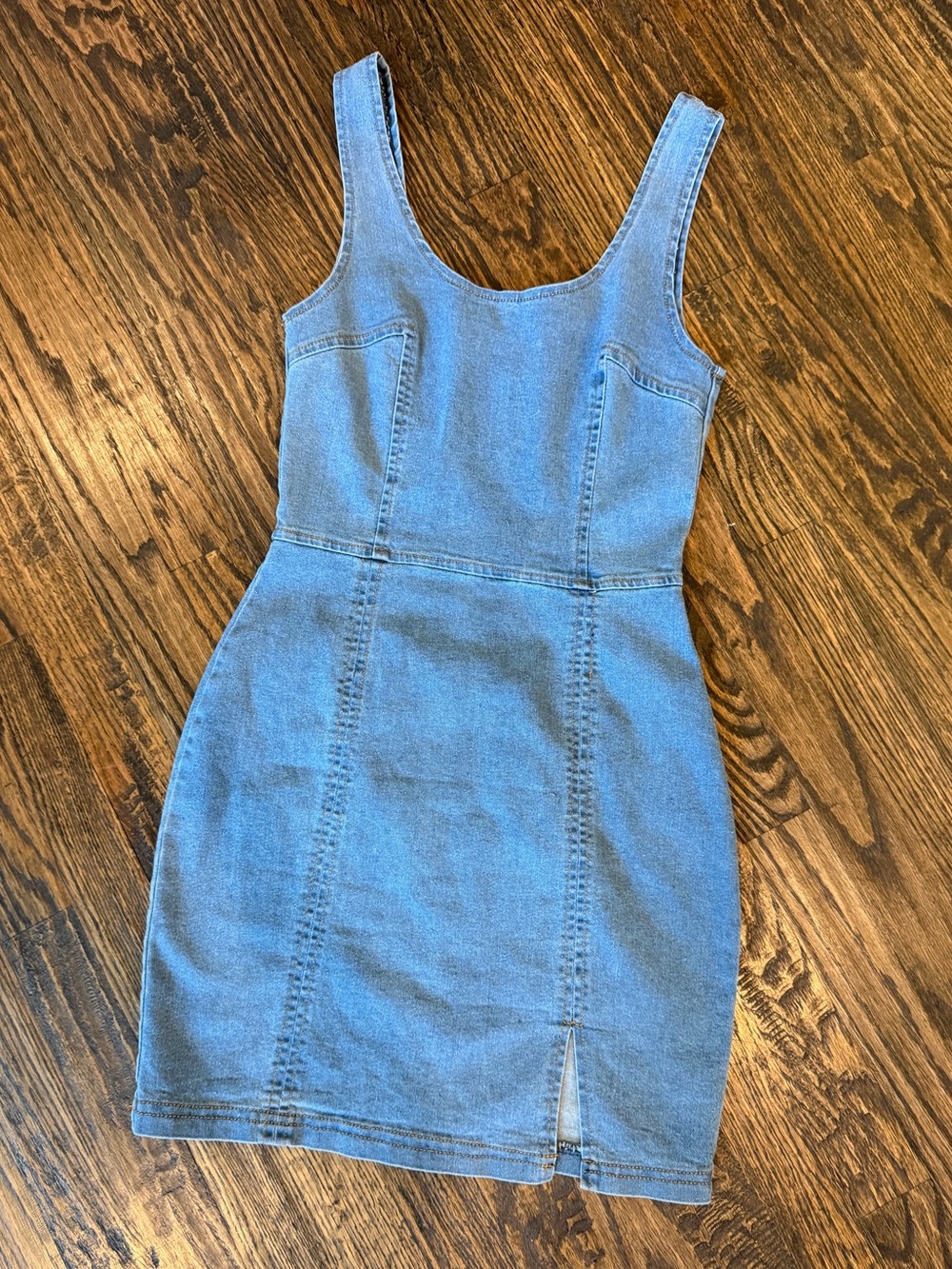 Vici Light Blue Denim Tank Mini Dress - Picture 2 of 5